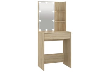 beBasic Peilipöytä LED-valoilla Sonoma-tammi 60x40x140 cm - Ruskea - Talo & remontointi - Keittiö & kylpyhuone - Kylpyhuone - Kylpyhuonekalusteet - Peilikaapit