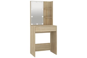 beBasic Peilipöytä LED-valoilla Sonoma-tammi 60x40x140 cm - Ruskea - Talo & remontointi - Keittiö & kylpyhuone - Kylpyhuone - Kylpyhuonekalusteet - Peilikaapit