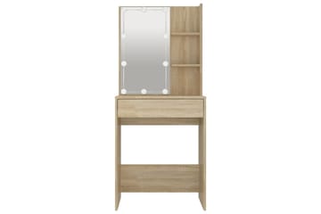 beBasic Peilipöytä LED-valoilla Sonoma-tammi 60x40x140 cm - Ruskea - Talo & remontointi - Keittiö & kylpyhuone - Kylpyhuone - Kylpyhuonekalusteet - Peilikaapit