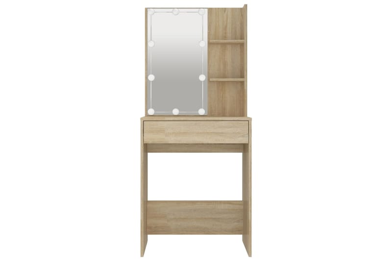beBasic Peilipöytä LED-valoilla Sonoma-tammi 60x40x140 cm - Ruskea - Talo & remontointi - Keittiö & kylpyhuone - Kylpyhuone - Kylpyhuonekalusteet - Peilikaapit