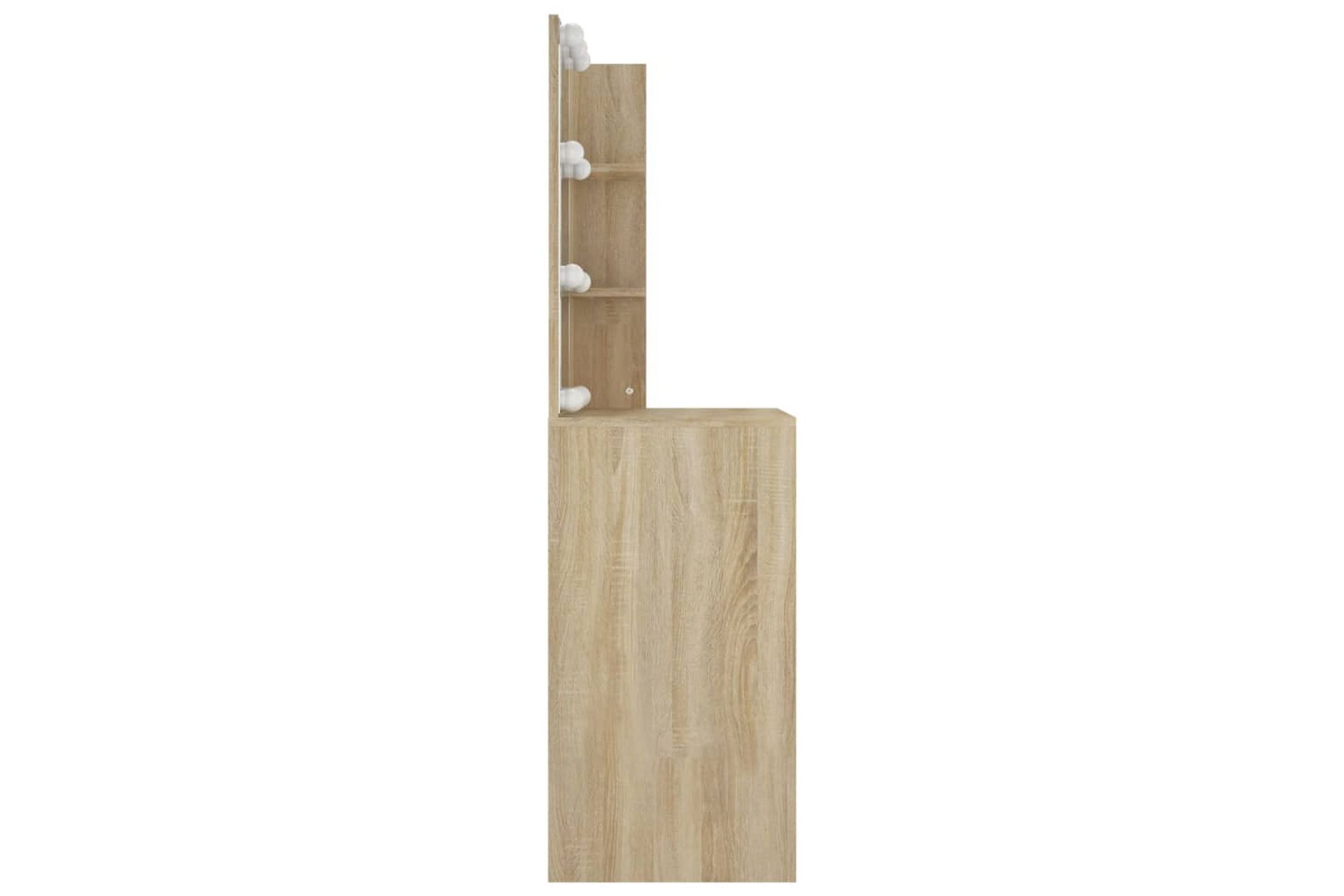 beBasic Peilipöytä LED-valoilla Sonoma-tammi 60x40x140 cm - Ruskea - Talo & remontointi - Keittiö & kylpyhuone - Kylpyhuone - Kylpyhuonekalusteet - Peilikaapit