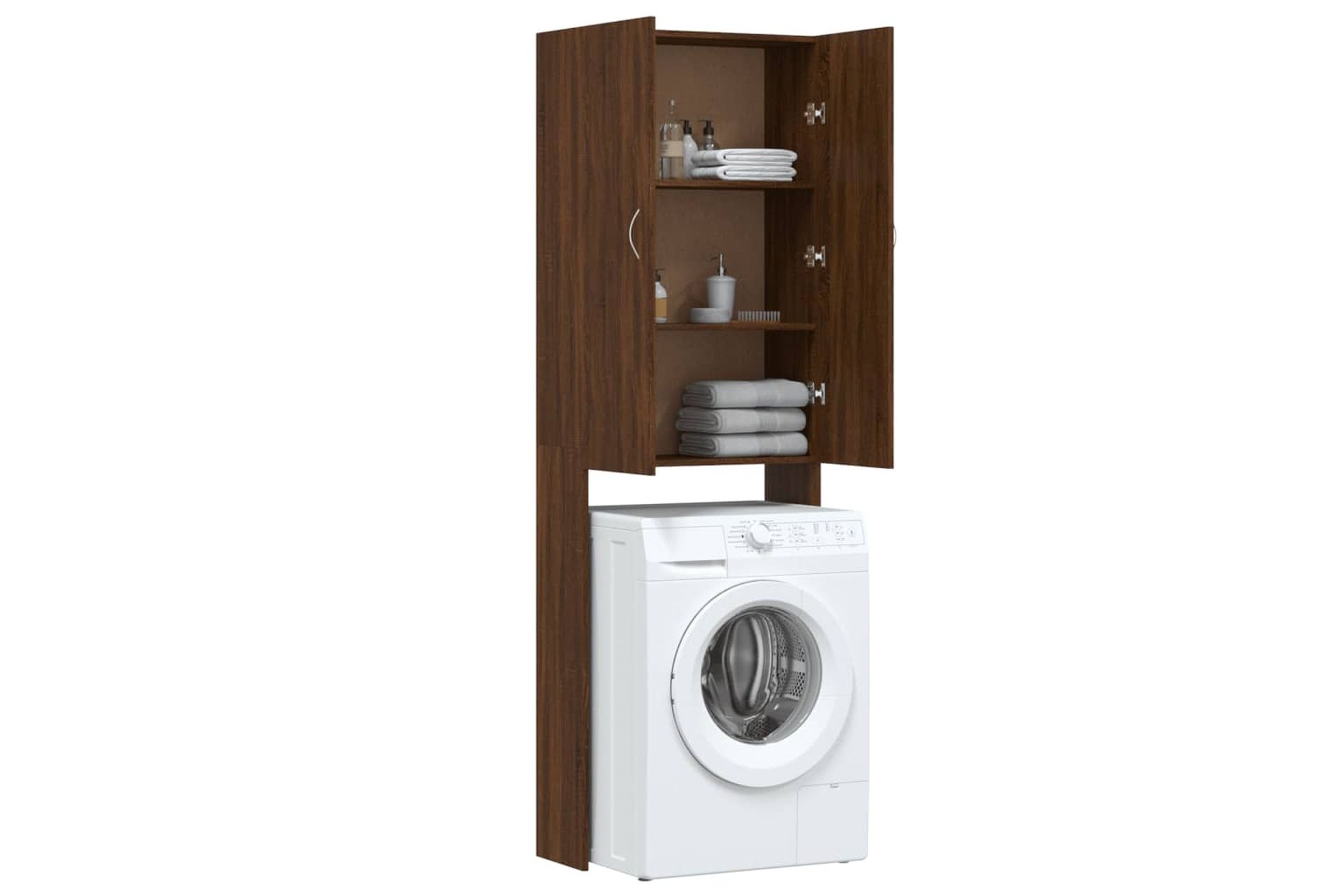 beBasic Pesukonekaappi ruskea tammi 64x25,5x190 cm - Talo & remontointi - Keittiö & kylpyhuone - Kylpyhuone - Kylpyhuonekalusteet - Kylpyhuonekaapit