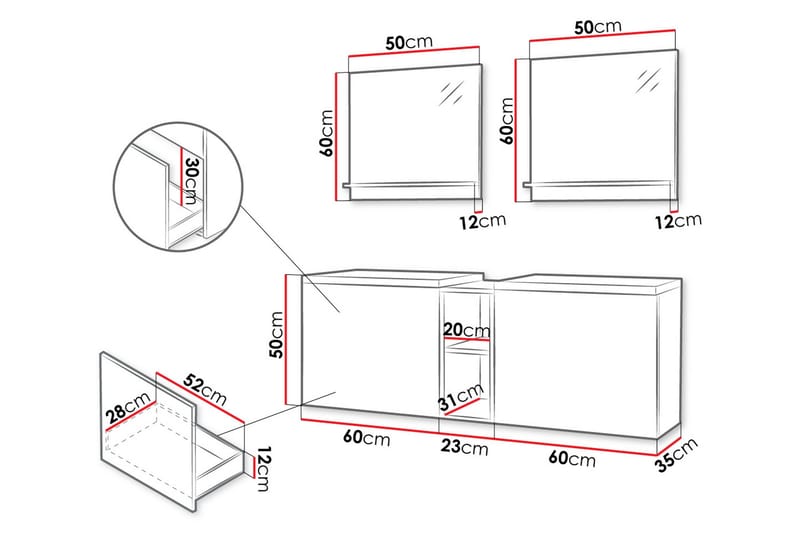 Bubup Kylpyhuonekalustesetti - Talo & remontointi - Keittiö & kylpyhuone - Kylpyhuone - Kylpyhuonekalusteet - Kylpyhuonekalustepaketit