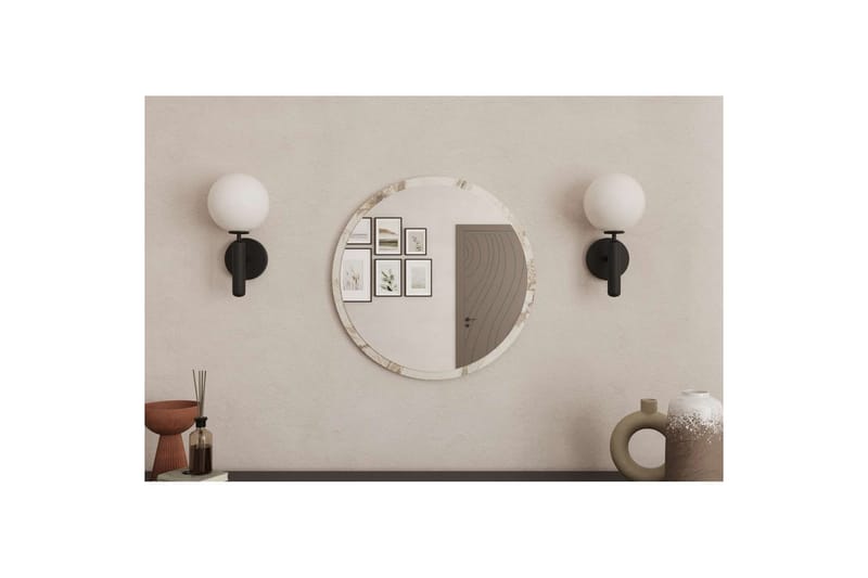 Buhem Kylpyhuoneen peili 60 cm Pyöreä - Marmori - Talo & remontointi - Keittiö & kylpyhuone - Kylpyhuone - Kylpyhuonekalusteet - Kylpyhuoneen peilit