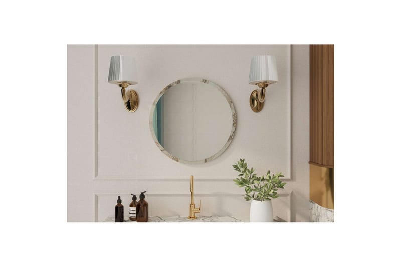 Buhem Kylpyhuoneen peili 60 cm Pyöreä - Marmori - Talo & remontointi - Keittiö & kylpyhuone - Kylpyhuone - Kylpyhuonekalusteet - Kylpyhuoneen peilit