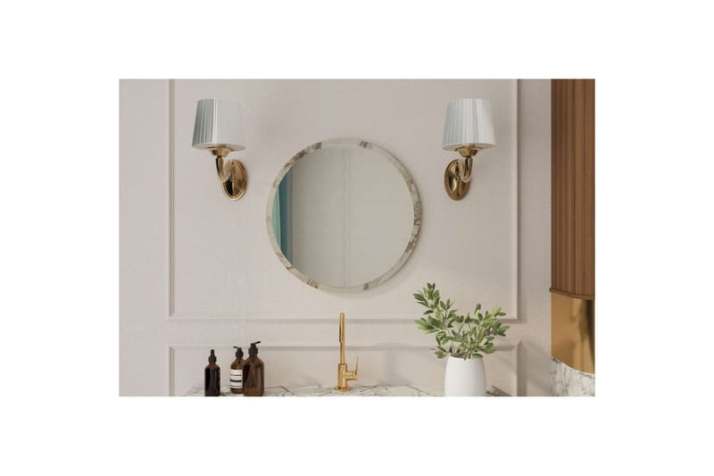 Buhem Kylpyhuoneen peili 60 cm Pyöreä - Marmori - Talo & remontointi - Keittiö & kylpyhuone - Kylpyhuone - Kylpyhuonekalusteet - Kylpyhuoneen peilit