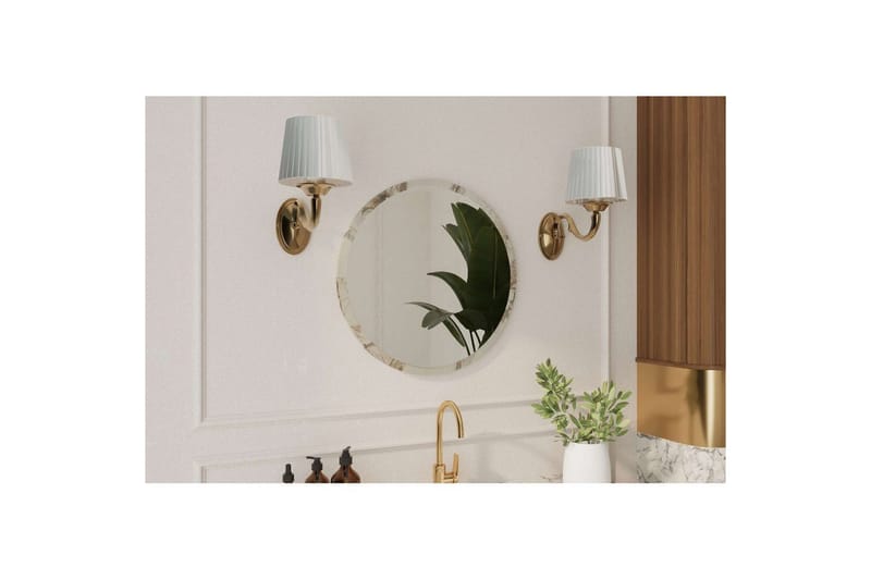 Buhem Kylpyhuoneen peili 60 cm Pyöreä - Marmori - Talo & remontointi - Keittiö & kylpyhuone - Kylpyhuone - Kylpyhuonekalusteet - Kylpyhuoneen peilit