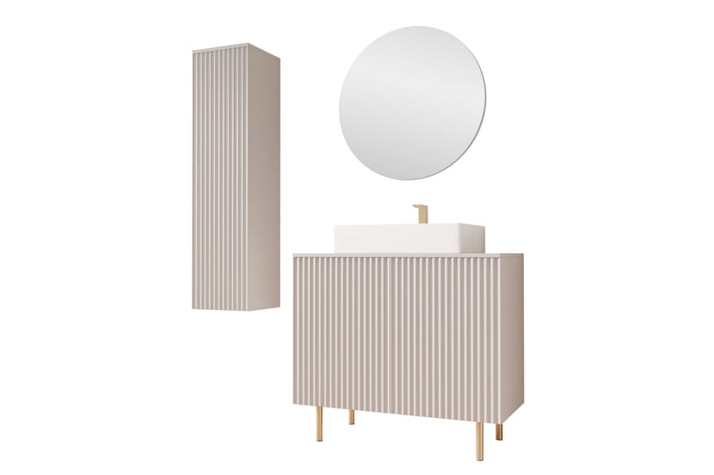 Casa Täydellinen Huonekalupaketti - Beige - Talo & remontointi - Keittiö & kylpyhuone - Kylpyhuone - Kylpyhuonekalusteet - Kylpyhuonekalustepaketit