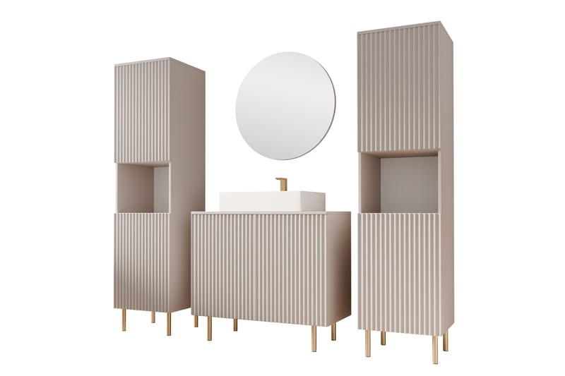 Casa Täydellinen Huonekalupaketti - Beige - Talo & remontointi - Keittiö & kylpyhuone - Kylpyhuone - Kylpyhuonekalusteet - Kylpyhuonekalustepaketit