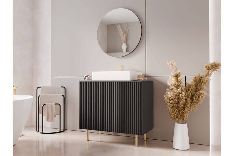 Casa Pesuallaskaappi - Musta - Talo & remontointi - Keittiö & kylpyhuone - Kylpyhuone - Kylpyhuonekalusteet - Allaskaappi