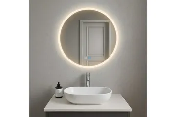 Clas Pyöreä Kylpyhuoneen Peili LED-valaistuksella 120 cm - Anti-Fog ja Touch-ohjaus - Talo & remontointi - Keittiö & kylpyhuone - Kylpyhuone - Kylpyhuonekalusteet - Kylpyhuoneen peilit