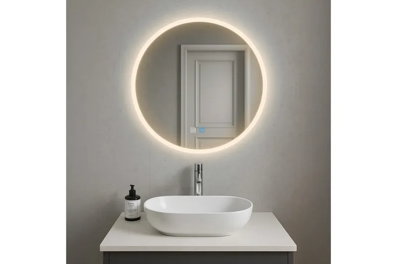 Clas Pyöreä Kylpyhuoneen Peili LED-valaistuksella 120 cm - Anti-Fog ja Touch-ohjaus - Talo & remontointi - Keittiö & kylpyhuone - Kylpyhuone - Kylpyhuonekalusteet - Kylpyhuoneen peilit