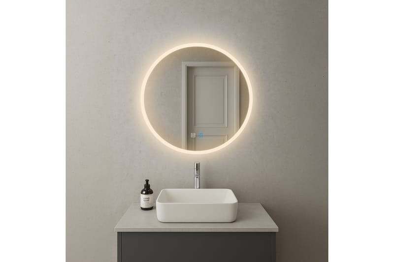 Clas Pyöreä Kylpyhuoneen Peili LED-valaistuksella 80 cm - Anti-Fog ja Touch-ohjaus - Talo & remontointi - Keittiö & kylpyhuone - Kylpyhuone - Kylpyhuonekalusteet - Kylpyhuoneen peilit