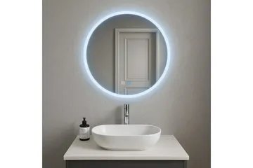 Clas Pyöreä Kylpyhuoneen Peili LED-valaistuksella 120 cm - Anti-Fog ja Touch-ohjaus - Talo & remontointi - Keittiö & kylpyhuone - Kylpyhuone - Kylpyhuonekalusteet - Kylpyhuoneen peilit