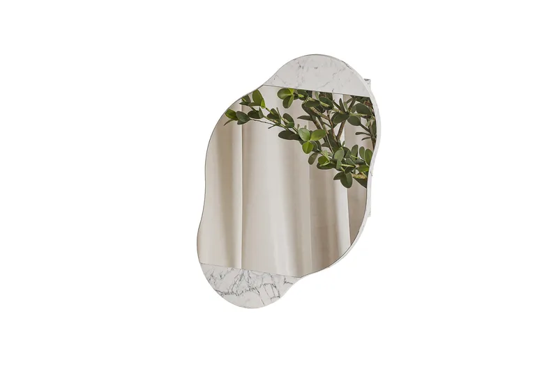 Dartmoor Kylpyhuoneen Peili 60 cm Suorakulmainen, Valkoinen Marmori