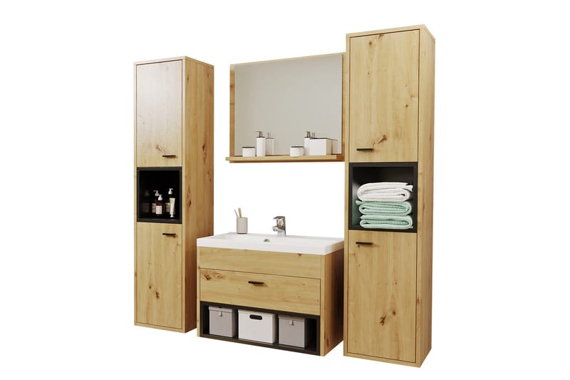 Ekomi Kylpyhuonekalustesetti 133 cm - Talo & remontointi - Keittiö & kylpyhuone - Kylpyhuone - Kylpyhuonekalusteet - Kylpyhuonekalustepaketit