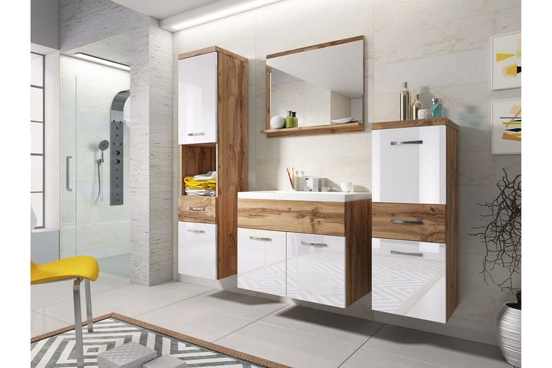 Ericka Kylpyhuonekalustesetti 133 cm - Talo & remontointi - Keittiö & kylpyhuone - Kylpyhuone - Kylpyhuonekalusteet - Kylpyhuonekalustepaketit