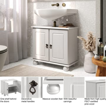 Finca allaskaappi 62x55 cm - Petsattu/vahattu - Talo & remontointi - Keittiö & kylpyhuone - Kylpyhuone - Kylpyhuonekalusteet - Allaskaappi