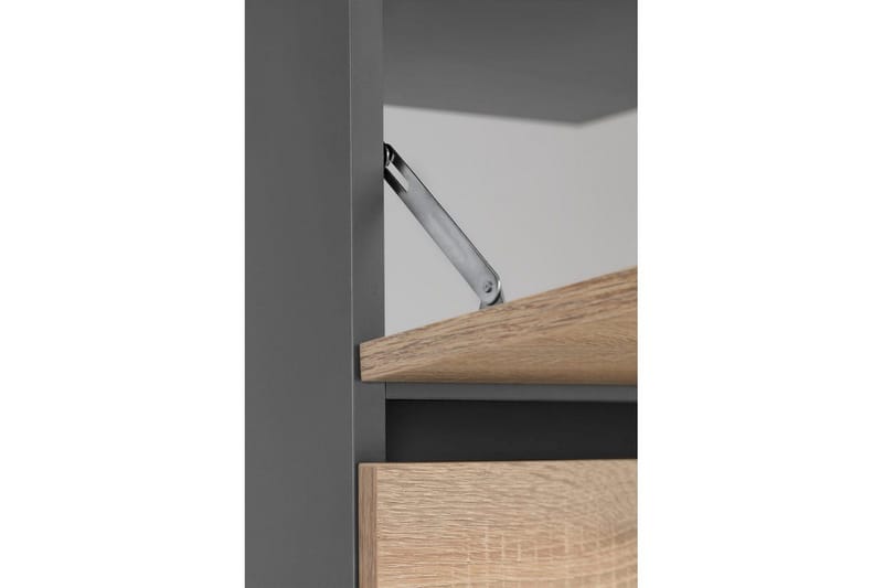Högskåp till badrum Loft24 Tvättställsskåp Wisla Graphite Grey, Dark Colored Wood - Talo & remontointi - Keittiö & kylpyhuone - Kylpyhuone - Kylpyhuonekalusteet - Kylpyhuonekaapit