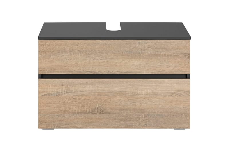 Högskåp till badrum Loft24 Tvättställsskåp Wisla Graphite Grey, Dark Colored Wood - Talo & remontointi - Keittiö & kylpyhuone - Kylpyhuone - Kylpyhuonekalusteet - Kylpyhuonekaapit