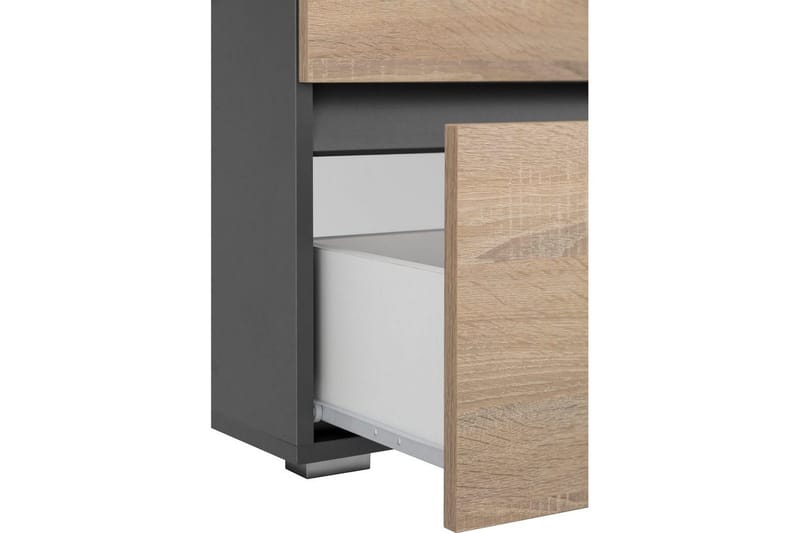 Högskåp till badrum Loft24 Tvättställsskåp Wisla Graphite Grey, Dark Colored Wood - Talo & remontointi - Keittiö & kylpyhuone - Kylpyhuone - Kylpyhuonekalusteet - Kylpyhuonekaapit