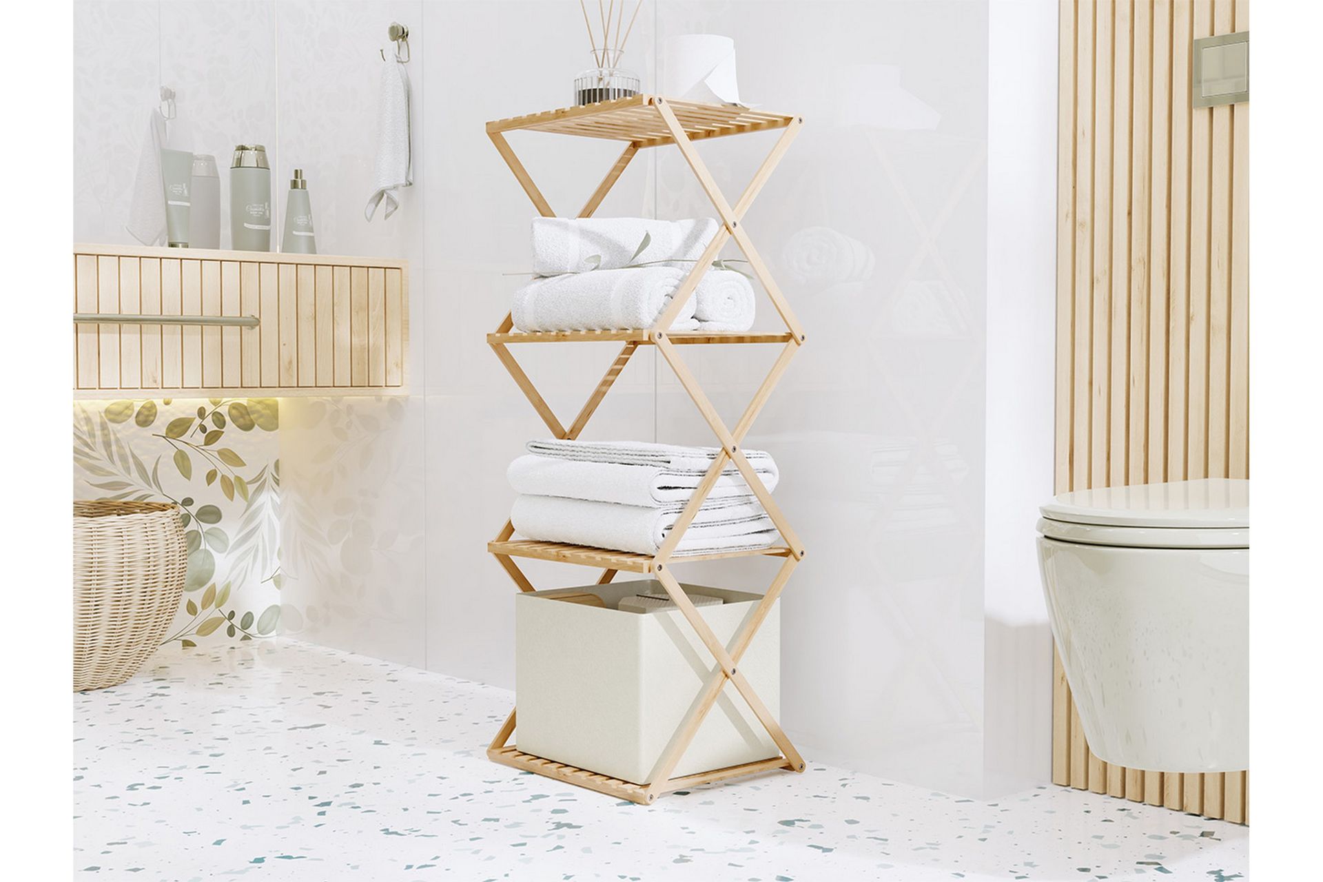 Harinder Kylpyhuonekaappi 39 cm - Beige - Talo & remontointi - Keittiö & kylpyhuone - Kylpyhuone - Kylpyhuonekalusteet - Kylpyhuoneen säilytys
