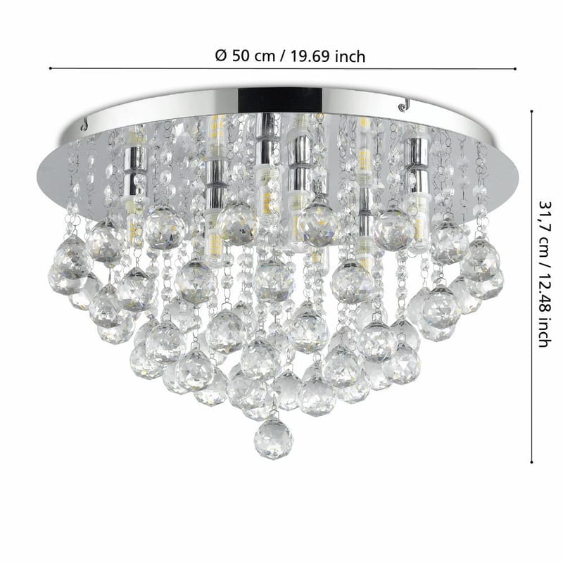 Kattovalaisin Almonte - 500 mm - Valaistus - Sisävalaistus & lamput - Erikoisvalaisin - Tiffanylamppu