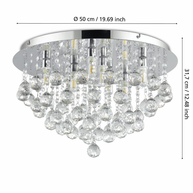 Kattovalaisin Almonte - 500 mm - Valaistus - Sisävalaistus & lamput - Erikoisvalaisin - Tiffanylamppu