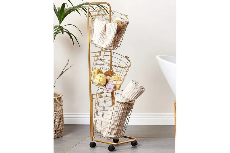 Kori Ayapal Kulta - Kulta - Talo & remontointi - Keittiö & kylpyhuone - Kylpyhuone - Kylpyhuonekalusteet - Kärry kylpyhuoneeseen