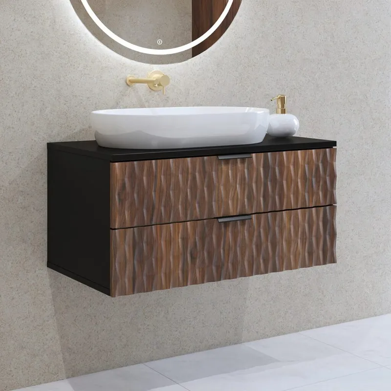 Kylpyhuoneen allaskaappi Enzo kahdella vetolaatikolla seinään kiinnitettävä - 81 cm - Talo & remontointi - Keittiö & kylpyhuone - Kylpyhuone - Kylpyhuonekalusteet - Seinäkaappi & korkea kaappi