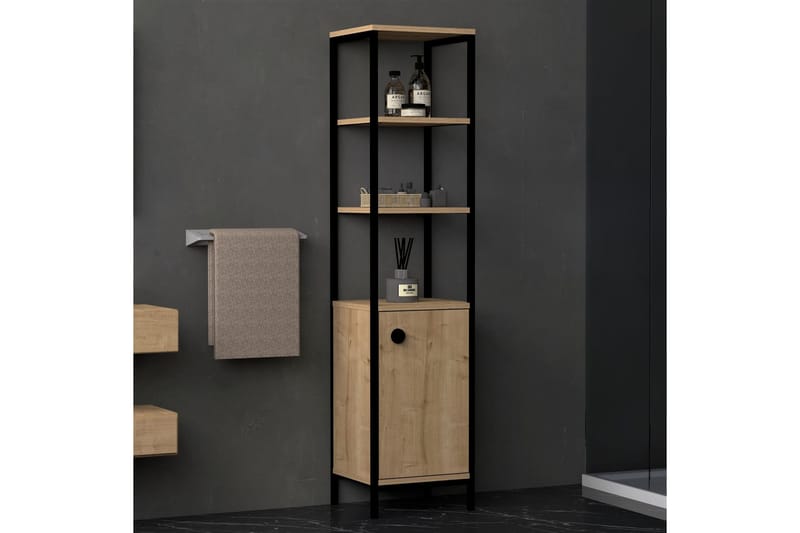 Kylpyhuonesäilytys Derine 162x38 cm 4 hyllyä - Sininen/Antrasiitti - Talo & remontointi - Keittiö & kylpyhuone - Kylpyhuone - Kylpyhuonekalusteet - Kylpyhuoneen hyllyt