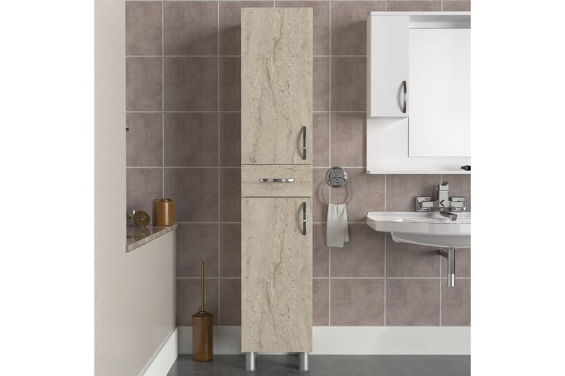 Kylpyhuoneen korkea kaappi Namo-korkea kylpyhuonekaappi Beige - Talo & remontointi - Keittiö & kylpyhuone - Kylpyhuone - Kylpyhuonekalusteet - Seinäkaappi & korkea kaappi