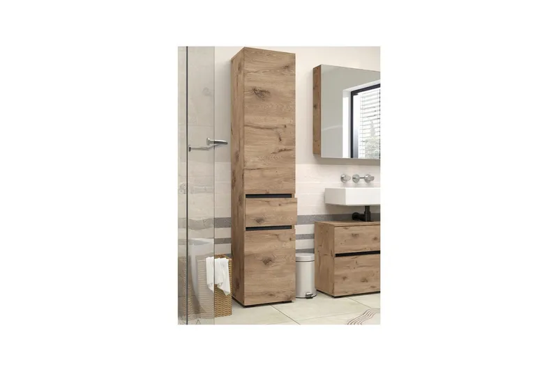 Kylpyhuoneen korkeakaappi Loft24 Kylpyhuonekaappi Loft24 Wisla 180x35x38 cm Natur - Talo & remontointi - Keittiö & kylpyhuone - Kylpyhuone - Kylpyhuonekalusteet - Kylpyhuonekaapit