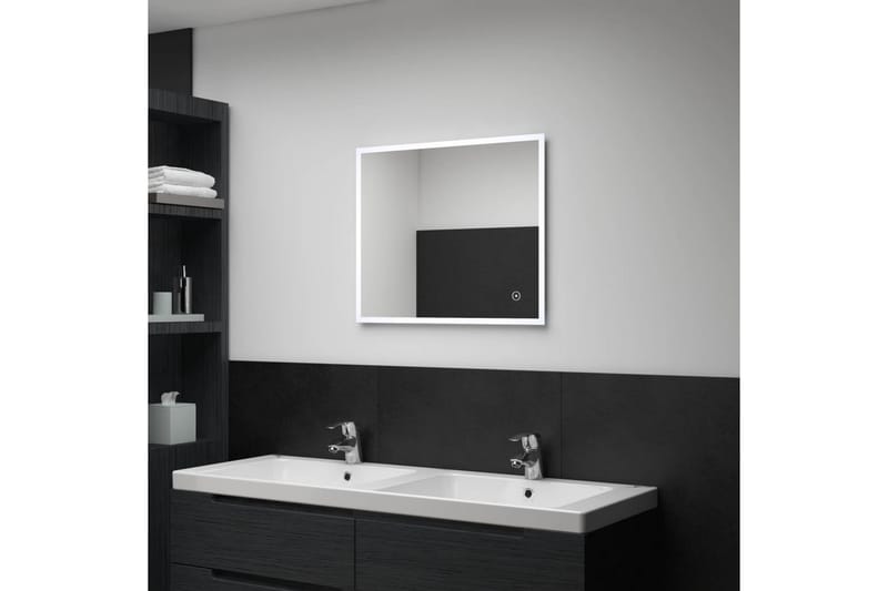 Kylpyhuoneen LED-seinäpeili kosketussensorilla 60x50 cm - Hopea - Talo & remontointi - Keittiö & kylpyhuone - Kylpyhuone - Kylpyhuonekalusteet - Kylpyhuoneen peilit