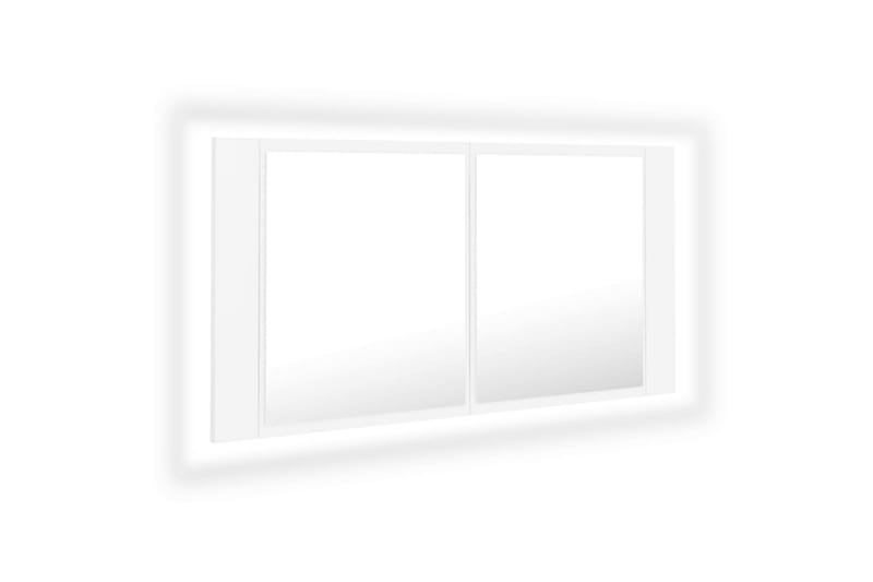 Kylpyhuoneen LED peilikaappi valkoinen 90x12x45 cm - Valkoinen - Talo & remontointi - Keittiö & kylpyhuone - Kylpyhuone - Kylpyhuonekalusteet - Peilikaapit