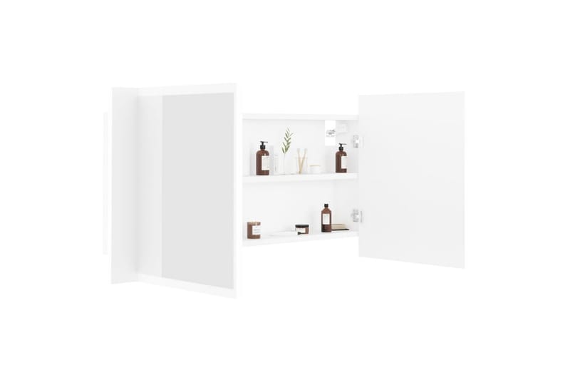 Kylpyhuoneen LED peilikaappi valkoinen 90x12x45 cm - Valkoinen - Talo & remontointi - Keittiö & kylpyhuone - Kylpyhuone - Kylpyhuonekalusteet - Peilikaapit