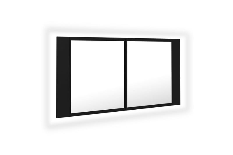 Kylpyhuoneen LED peilikaappi 90x12x45 cm - Musta - Talo & remontointi - Keittiö & kylpyhuone - Kylpyhuone - Kylpyhuonekalusteet - Peilikaapit