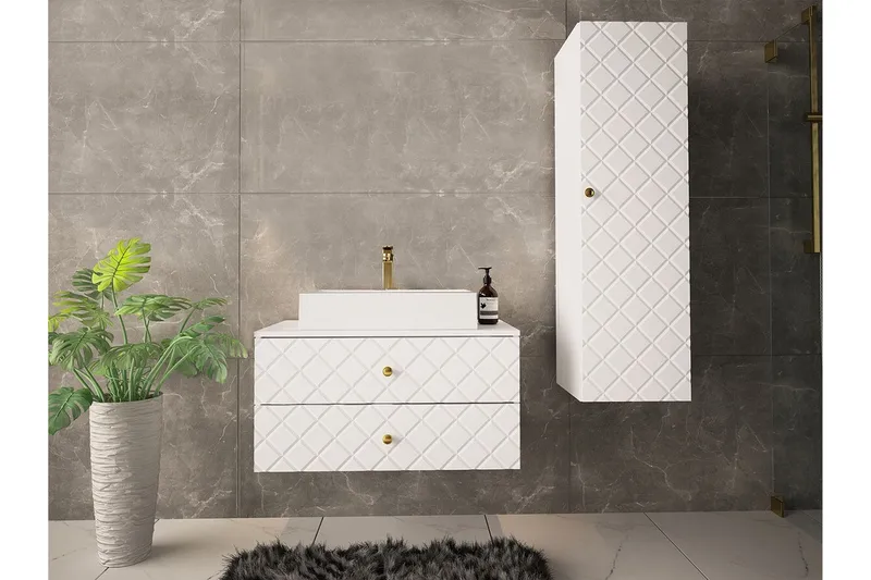 Glenndale Badrumsförvaring Concept 55 White - Talo & remontointi - Keittiö & kylpyhuone - Kylpyhuone - Kylpyhuonekalusteet - Kylpyhuoneen säilytys