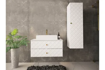 Glenndale Badrumsförvaring Concept 55 White - Talo & remontointi - Keittiö & kylpyhuone - Kylpyhuone - Kylpyhuonekalusteet - Kylpyhuoneen säilytys