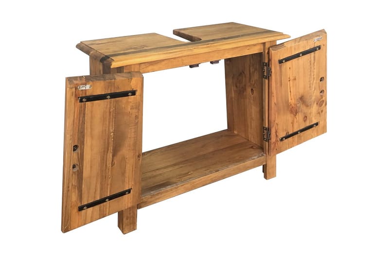 Kylpyhuoneen allaskaappi kierrätetty mänty 70x32x63 cm - Ruskea - Talo & remontointi - Keittiö & kylpyhuone - Kylpyhuone - Kylpyhuonekalusteet - Kylpyhuoneen säilytys