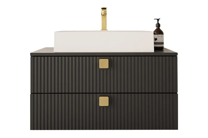 Kylpyhuoneen säilytyskaluste Glenndale, Musta