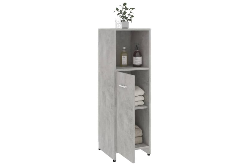 Kylpyhuonekaappi betoninharmaa 30x30x95 cm lastulevy - Harmaa - Talo & remontointi - Keittiö & kylpyhuone - Kylpyhuone - Kylpyhuonekalusteet - Kylpyhuoneen säilytys