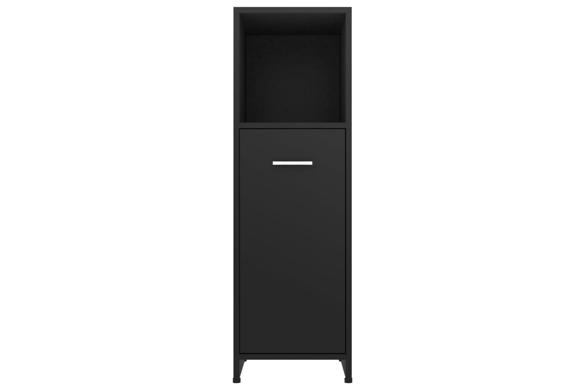 Kylpyhuonekaappi musta 30x30x95 cm lastulevy - Musta - Talo & remontointi - Keittiö & kylpyhuone - Kylpyhuone - Kylpyhuonekalusteet - Kylpyhuoneen säilytys