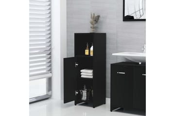 Kylpyhuonekaappi musta 30x30x95 cm lastulevy - Musta - Talo & remontointi - Keittiö & kylpyhuone - Kylpyhuone - Kylpyhuonekalusteet - Kylpyhuoneen säilytys