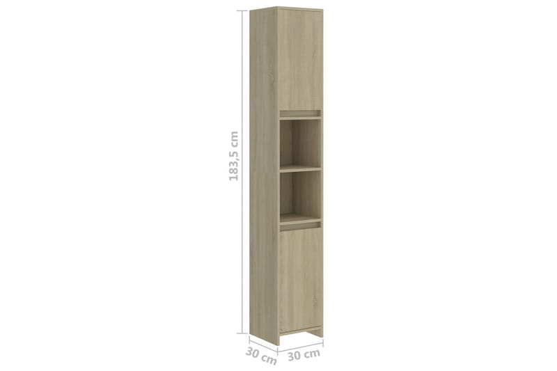 Kylpyhuonekaappi Sonoma-tammi 30x30x183,5 cm lastulevy - Talo & remontointi - Keittiö & kylpyhuone - Kylpyhuone - Kylpyhuonekalusteet - Kylpyhuoneen säilytys