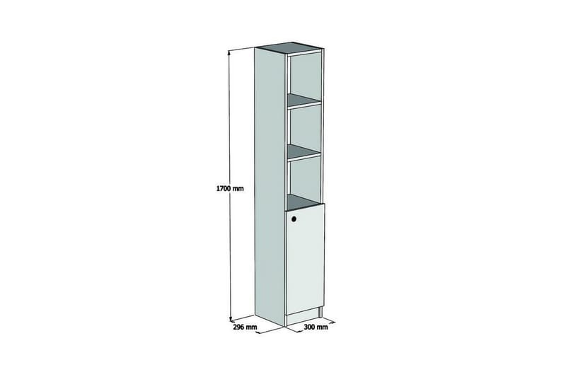 Kylpyhuonesäilytys Zakkum 30x170 cm - Ruskea - Kylpyhuoneen säilytys