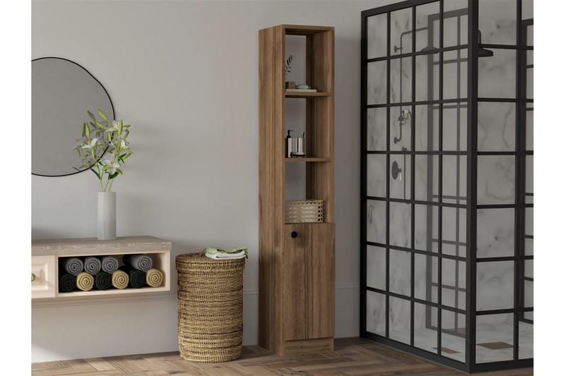 Kylpyhuonesäilytys Zakkum 30x170 cm, Ruskea