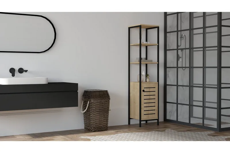 Kylpyhuonesäilytys Zakkum 38x162,2 cm, Sininen