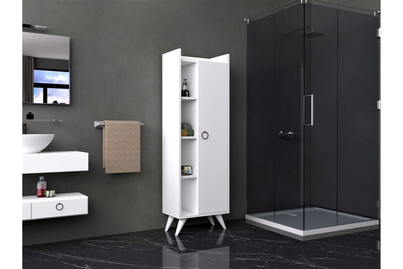 Kylpyhuonesäilytys Zakkum 50x140 cm, Valkoinen
