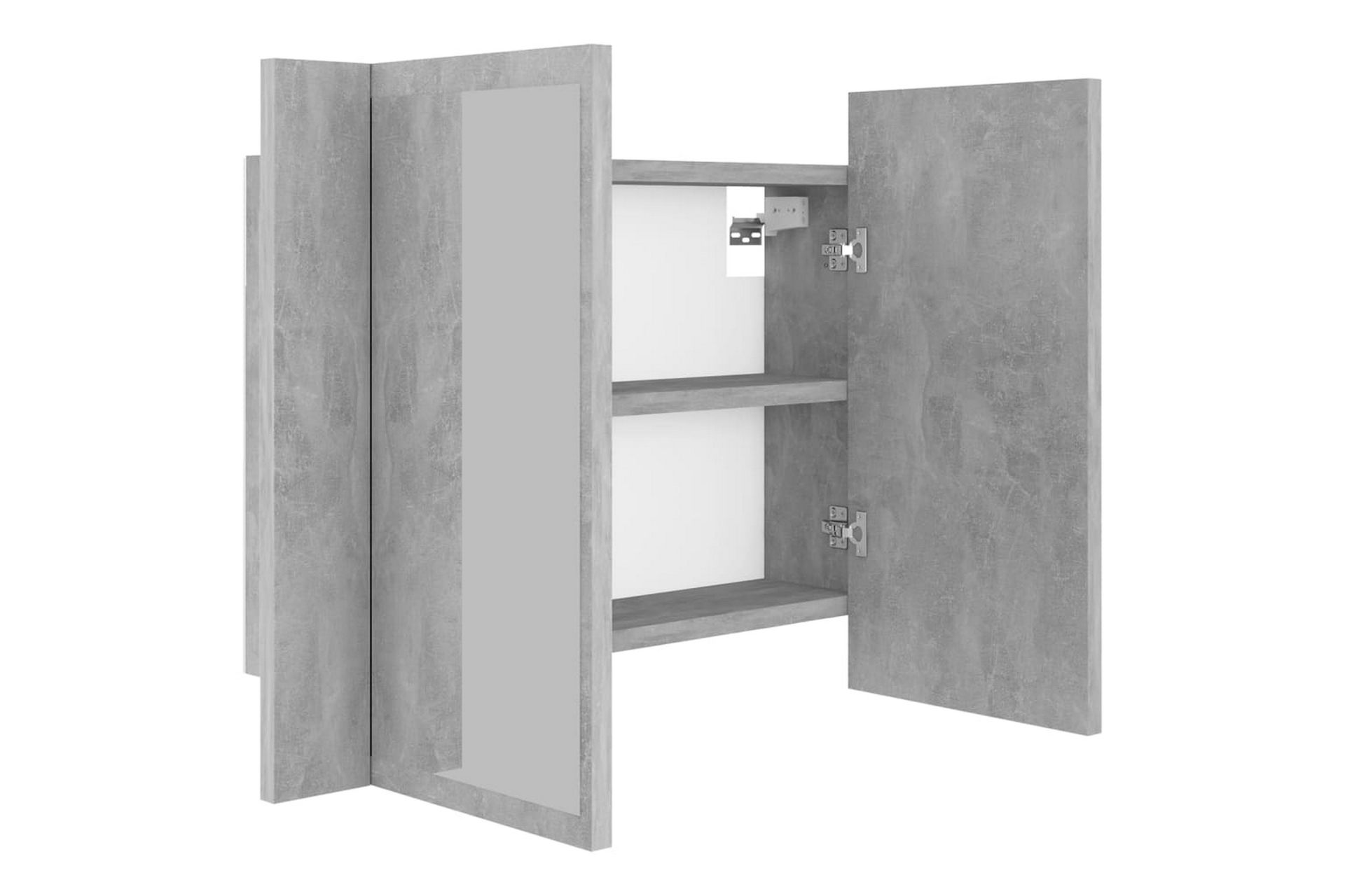 Kylpyhuoneen peilikaappi LED 60x12x45 cm - Betoninharmaa - Talo & remontointi - Keittiö & kylpyhuone - Kylpyhuone - Kylpyhuonekalusteet - Peilikaapit